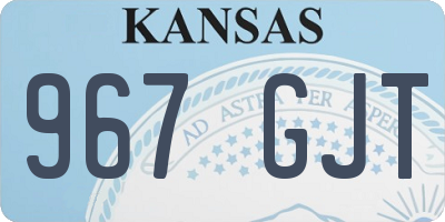 KS license plate 967GJT