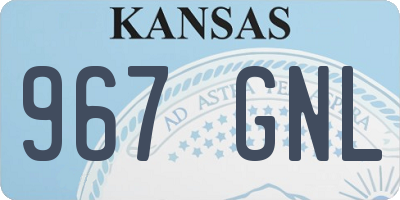 KS license plate 967GNL