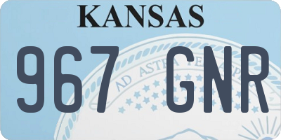 KS license plate 967GNR