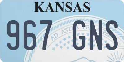 KS license plate 967GNS