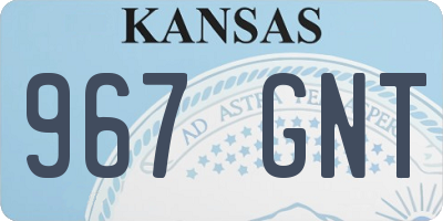 KS license plate 967GNT
