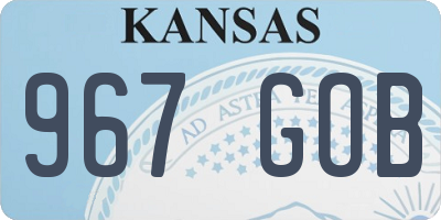 KS license plate 967GOB