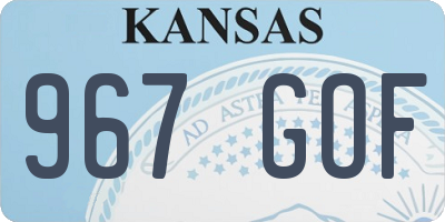 KS license plate 967GOF
