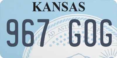 KS license plate 967GOG
