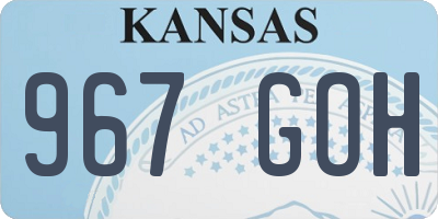 KS license plate 967GOH