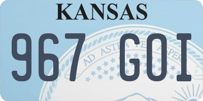 KS license plate 967GOI
