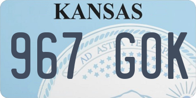 KS license plate 967GOK