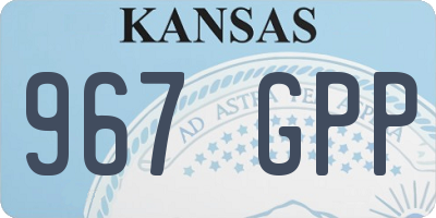KS license plate 967GPP