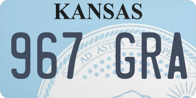 KS license plate 967GRA