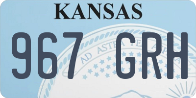 KS license plate 967GRH