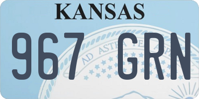 KS license plate 967GRN