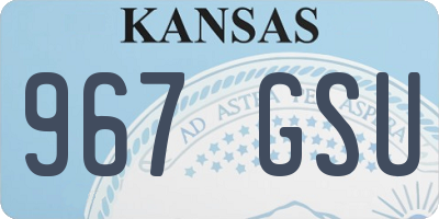 KS license plate 967GSU