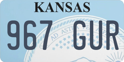 KS license plate 967GUR