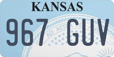 KS license plate 967GUV
