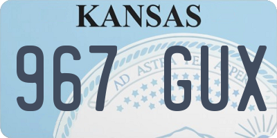 KS license plate 967GUX
