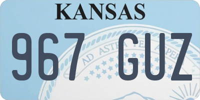 KS license plate 967GUZ