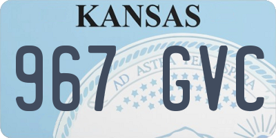 KS license plate 967GVC