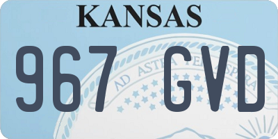 KS license plate 967GVD