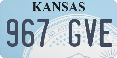 KS license plate 967GVE