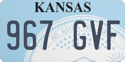 KS license plate 967GVF