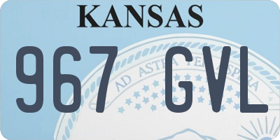 KS license plate 967GVL