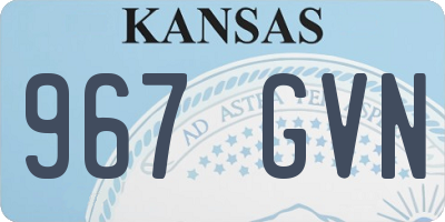 KS license plate 967GVN