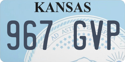 KS license plate 967GVP