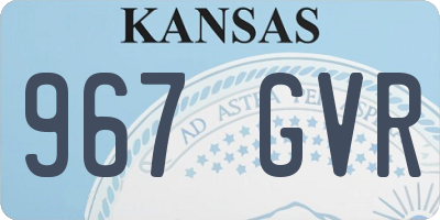 KS license plate 967GVR