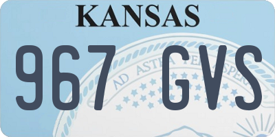 KS license plate 967GVS