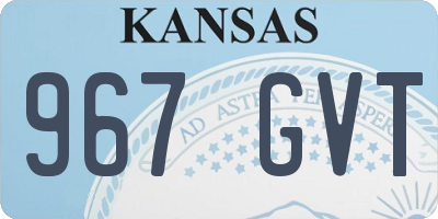 KS license plate 967GVT