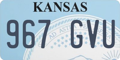 KS license plate 967GVU