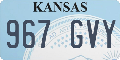 KS license plate 967GVY