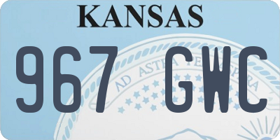 KS license plate 967GWC