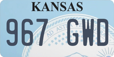 KS license plate 967GWD