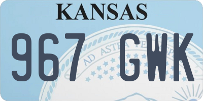 KS license plate 967GWK