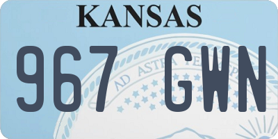 KS license plate 967GWN