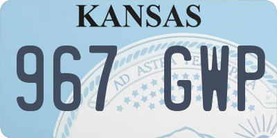KS license plate 967GWP