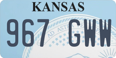 KS license plate 967GWW