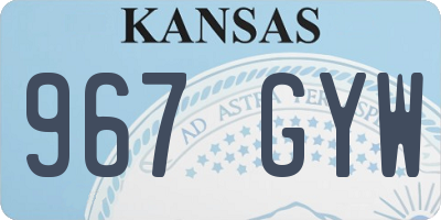 KS license plate 967GYW
