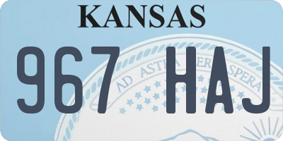 KS license plate 967HAJ