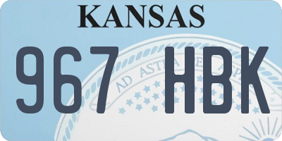 KS license plate 967HBK