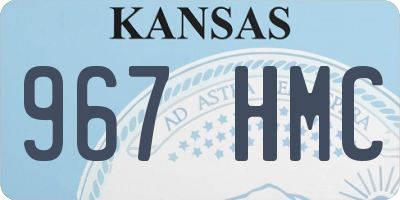 KS license plate 967HMC