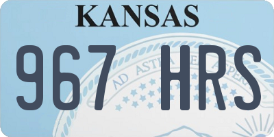 KS license plate 967HRS
