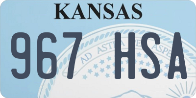 KS license plate 967HSA