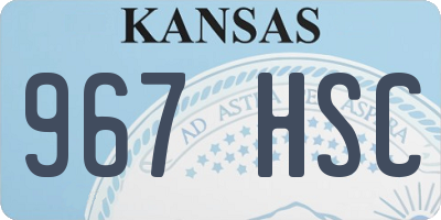 KS license plate 967HSC