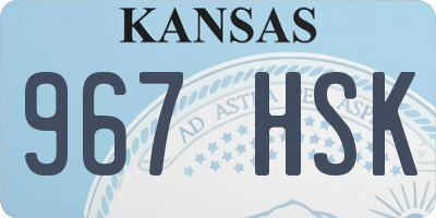 KS license plate 967HSK