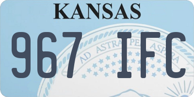 KS license plate 967IFC