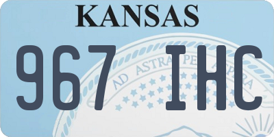 KS license plate 967IHC