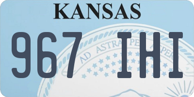 KS license plate 967IHI