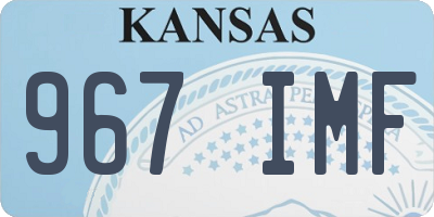 KS license plate 967IMF